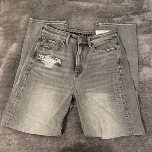 American Eagle High Rise Boyfriend washed black jeans